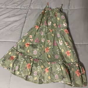 Jumping Beans Green Floral Kids Dress